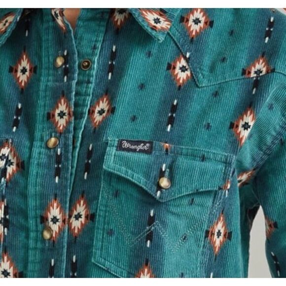 Wrangler Retro  Women's Southwestern Print Long Sleeve Mini Dress Size XL - Picture 8 of 8